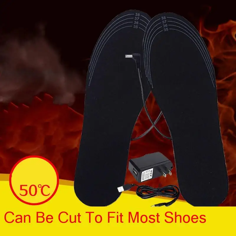 Стельки с подогревом для мужчин и женщин моющиеся удобные зарядкой от Usb|Стельки|
