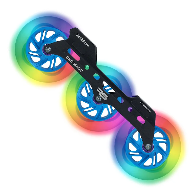 

Коньки экипировочные с плоской рамой, 125 мм, колесные коньки Инлайн-коньки, база R5 CNC 150-180 мм, скоростные коньки, шасси, гоночные коньки, слаломная база для роликовых коньков