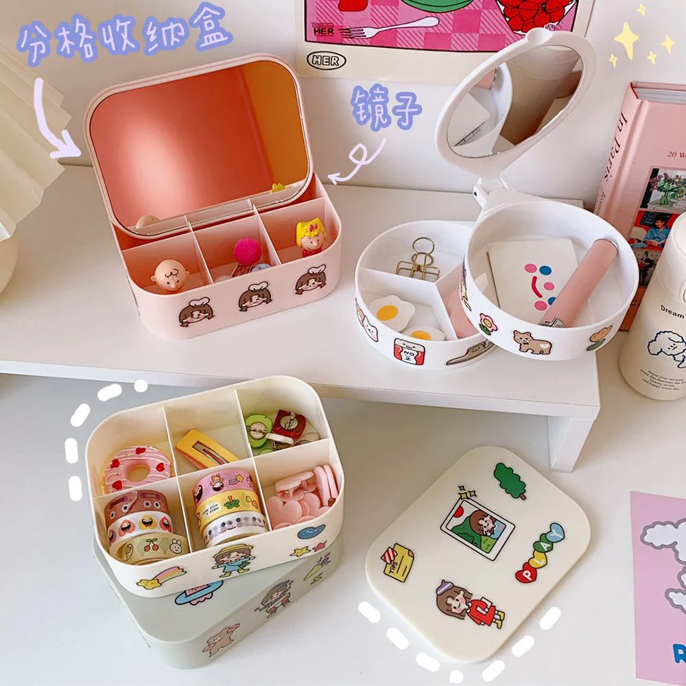 

New Office Desk Storage Box Student Dormitory Cosmetics Finishing Box Cotton Swabs Cosmetic Cotton Sundries Storage