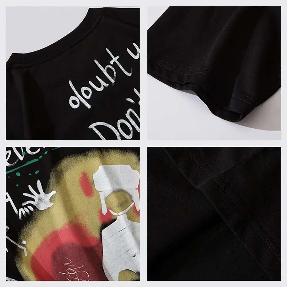 Aelfric Eden футболка в стиле хип хоп с принтом граффити для мужчин 2020SS хлопок Японский