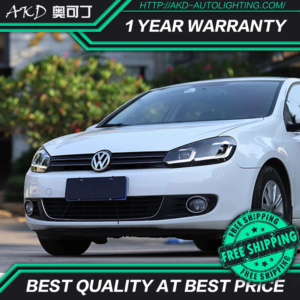 AKD автостайлинг фара для VW Golf 6 фары 2010-2012 светодиодный ная DRL сигнальная лампа Hid