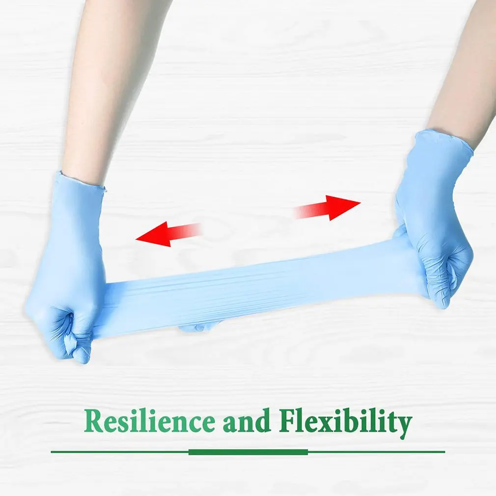 

Security check disposable rubber gloves tattoo beauty blue gloves PVC rubber gloves beauty protective gloves