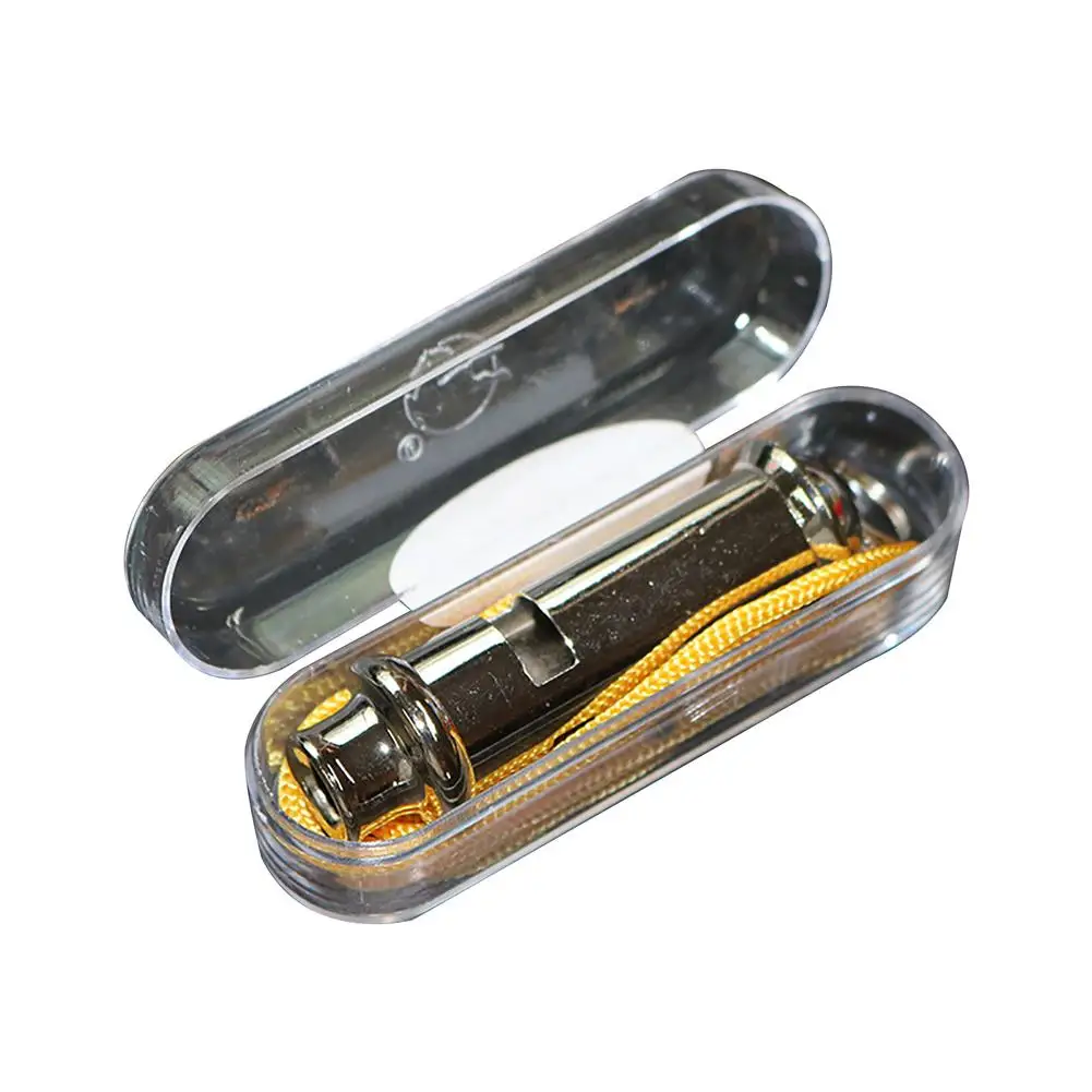 

Безопасный свисток для тренера, свисток, экстренный свисток с двойной трубкой из нержавеющей стали, для тренировок, соревнований, выживания