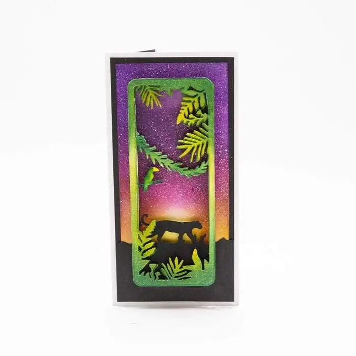 

Metal cutting diestropical forest silhouette mold card Scrapbook paper craft knife mould blade punch stencils