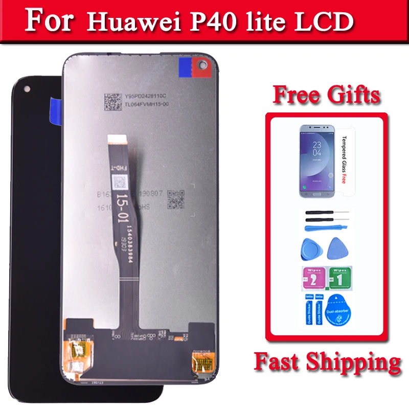 Дисплей для Huawei P40 Lite, 6,4 дюйма, ЖК-экран для JNY-L21A, JNY-L01A, JNY-L21B, JNY-L22A, JNY-L02A, JNY-L22B, JNY-LX1, дигитайзер в сборе
