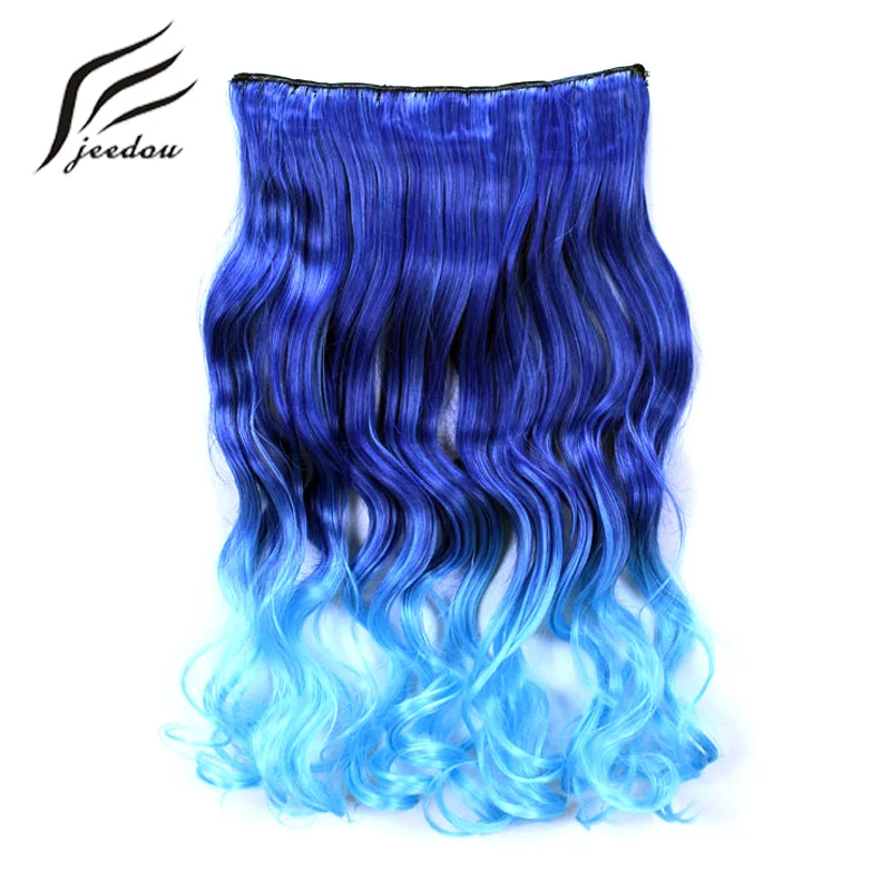 Jeedou синтетические волосы на заколках в одной части для наращивания волнистые 55