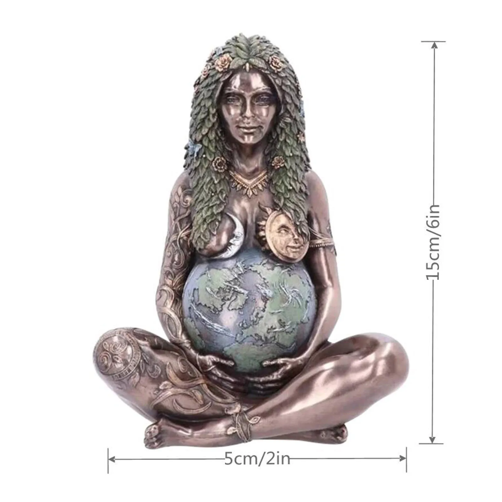 

Ghia Mother Earth Art Statue Resin Earth Mother Figurine Garden Ornament Statue Figurine Mother's Day Outdoor Sculpture Craft
