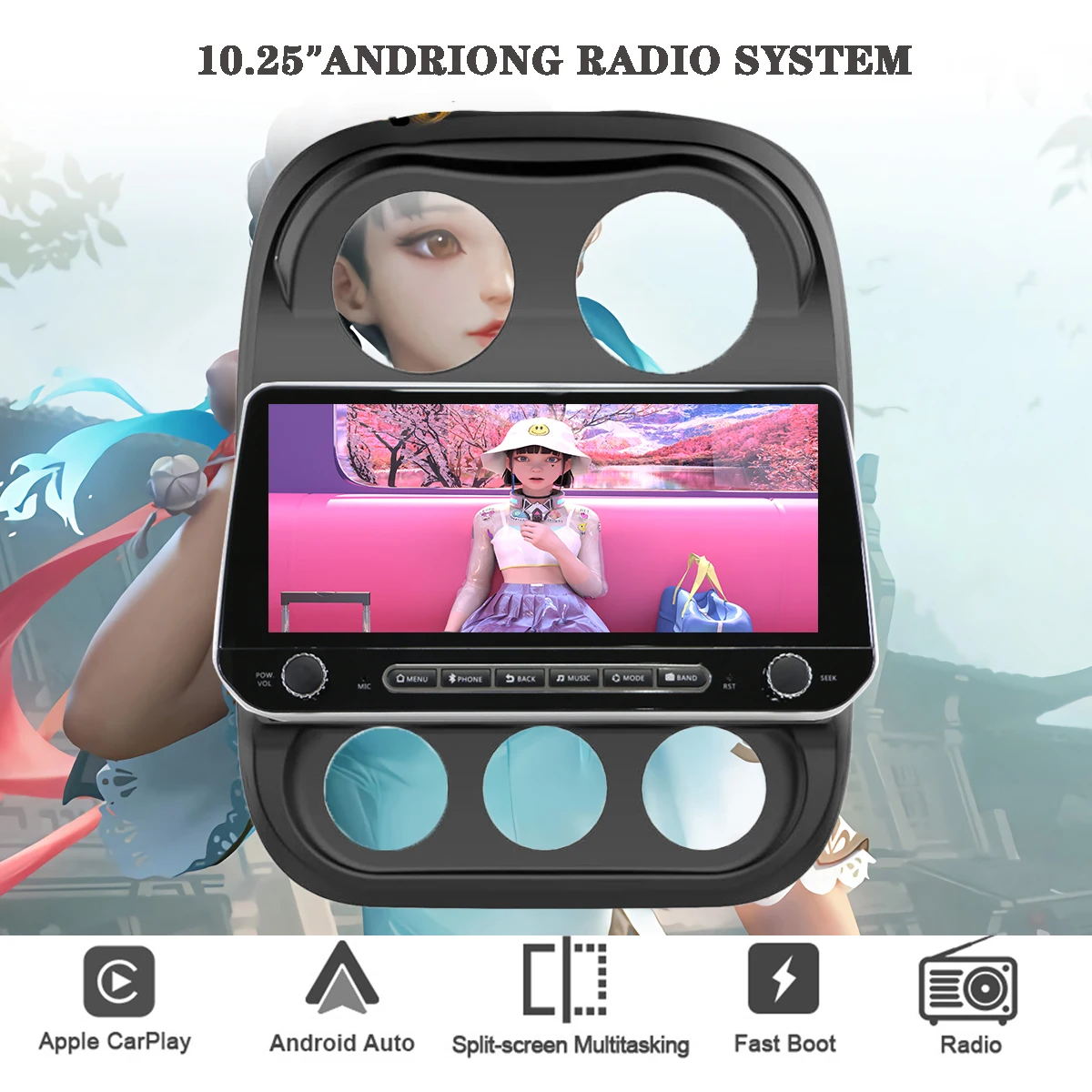 

2 DIN Android 11 8G + 128G для Jeep Compass MK 2009-2015, автомобильный GPS-навигатор, автомагнитола, рекордер для Carplay, RDS, BT