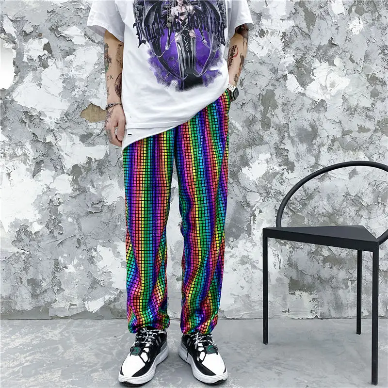 

Men's casual pants 2020 spring and summer new stitching performance casual pants young personality fashion trend men's clothing