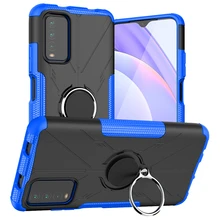 For Xiaomi Redmi 9T Case Cover Magnetic Ring Holder KickStand Heavy Duty Armor Shockproof Phone Bumper Redmi 9 T Case Redmi 9T