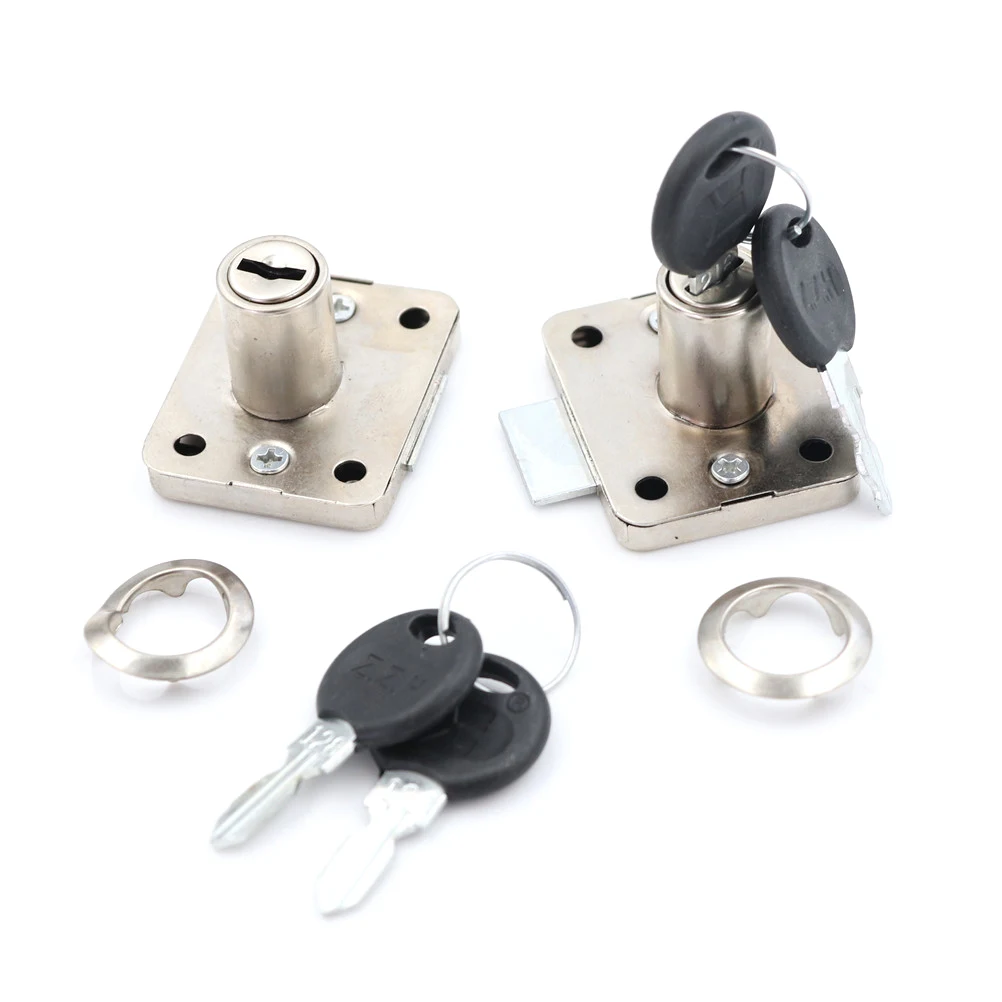 

1Set Desk Drawer Dead Bolt Lock For Drawers Box Cabinet Cupboards Panel Two Keys Easy Installation