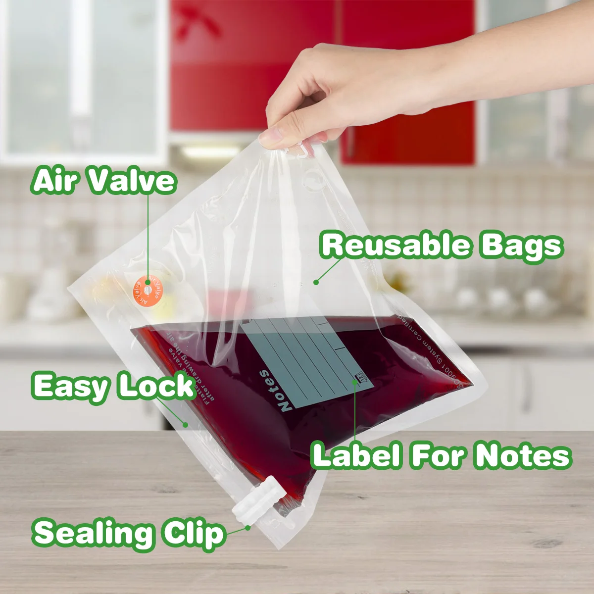 Сумка для хранения еды TAILI многоразовая вакуумный Хранитель мешков