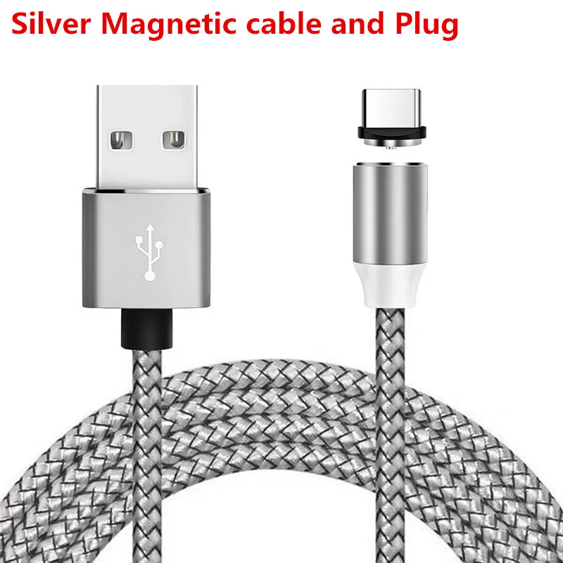 1 м Micro usb type C кабель для быстрой зарядки для samsung oneplus 7 6 6t 5 5t 3 3T шнур для meizu m3 m6 m5 note m5c адаптер - Цвет: Silve cable and plug