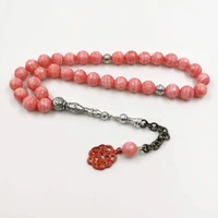 natural pink jaspers tasbih muslim stone rosary islamic misbaha turkey fashion 33 prayer beads bracelet saudi arabic eid gift