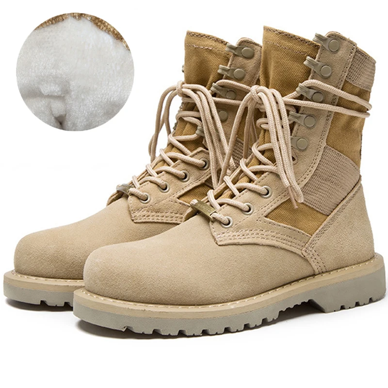 

Male Desert Boots Outdoor Combat Army Boots Tactical Combat Boots Outdoor Hiking Boots Military Shoes Men Winter Boots Couples