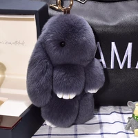new cute play dead rabbit doll keychain charms key chains for women lanyard car key holder accessories wallet keyring gift 2021