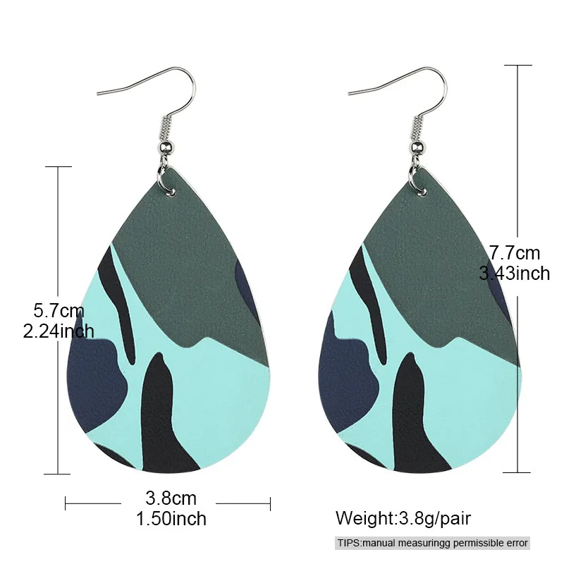 Ювелирные изделия каплевидные серьги из искусственной кожи для женщин