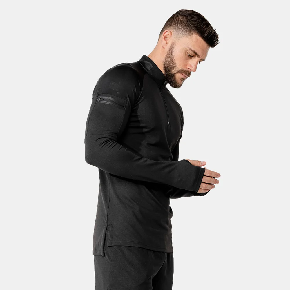 

Autumn New Breathable Long Sleeve Outdoor Tights T-shirt Training Men's Yoga Fitness Suit V058