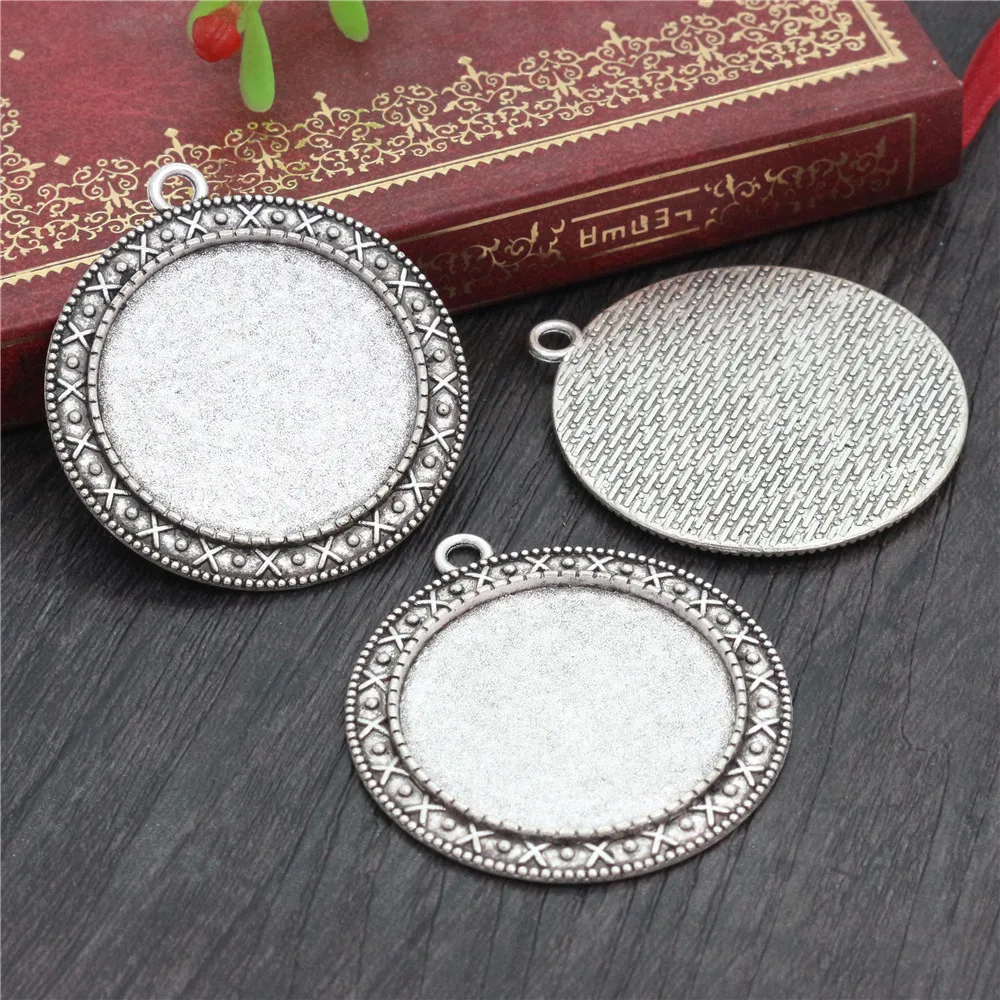 5 шт 30 мм Внутренний размер античное посеребренное и черное бронзовое покрытие