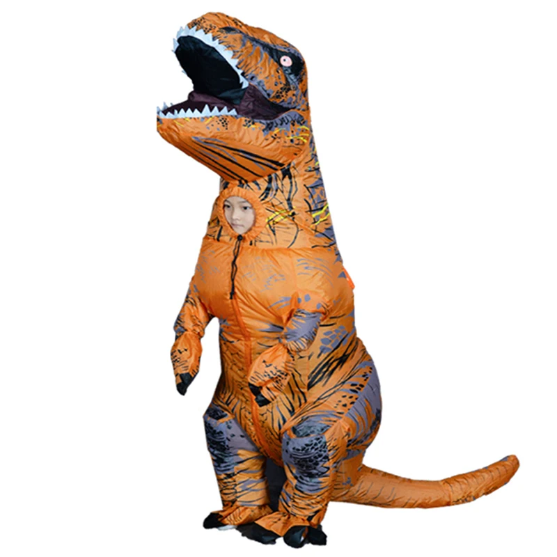 Inflatable Adult T REX Costume Dinosaur Costumes Blow Up Fancy Dress Mascot Party Cosplay Costume For Men Women Dino Cartoon images - 6