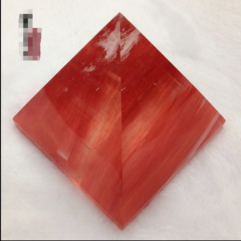 612 + Пирамида красного цвета желтый кристалл плавления украшения для