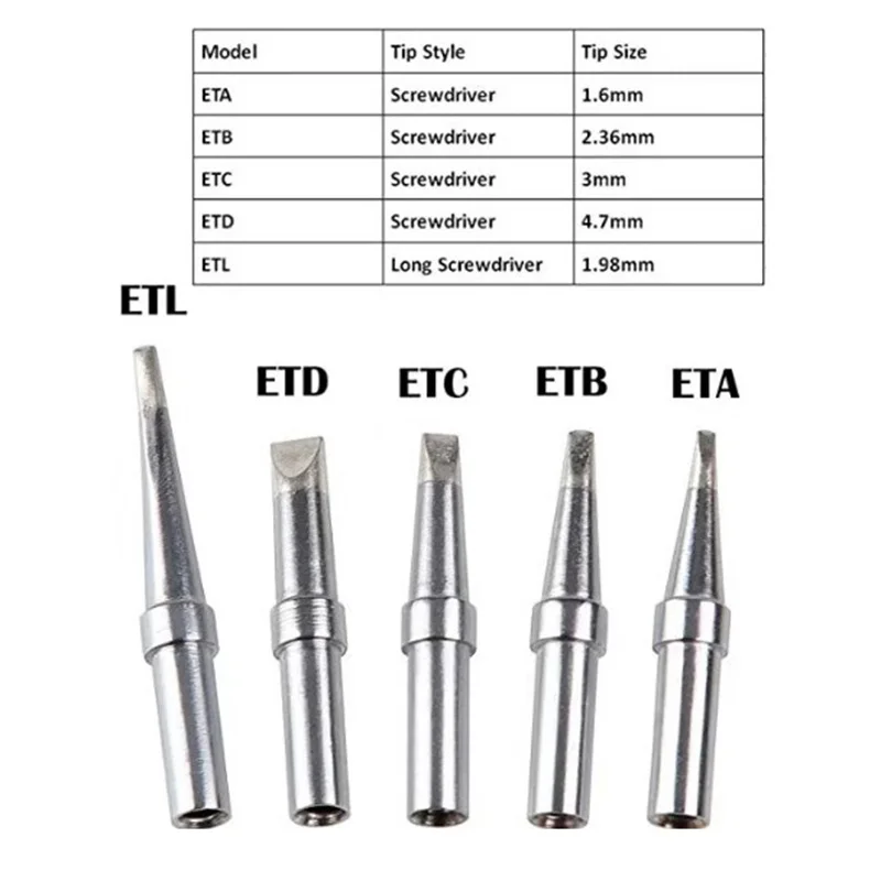 FEORLO 10 шт./лот ETU ETKN ETR ETL ETD ETC ETB ETA ETS ETT для наконечника WELLER свинцовый наконечник