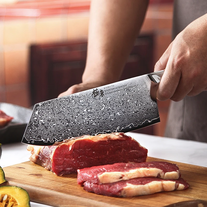 

Damascus Kitchen Knife V gold 10 Chef Knives 67-Layer Steel Gyuto Santoku Cleaver Paring Steak Slicing Utility Boning Salmon