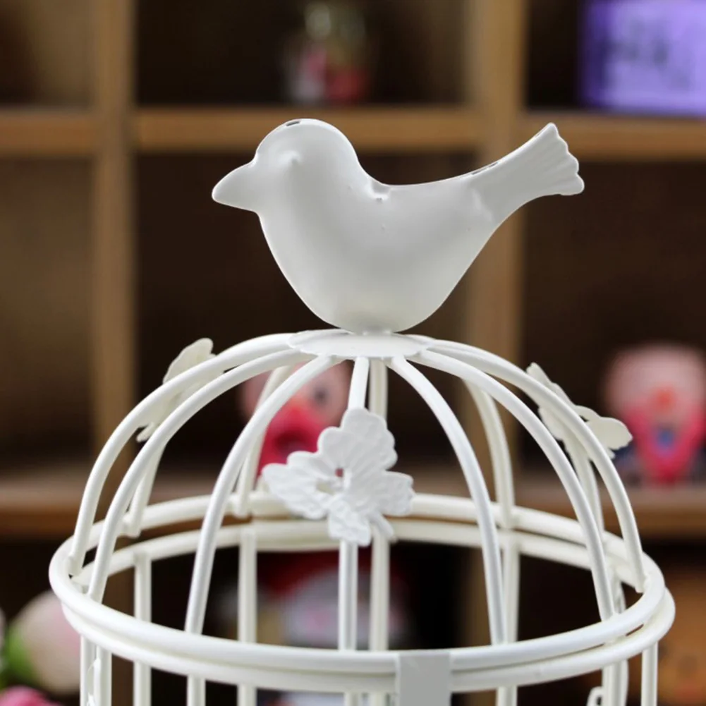 Полый клетка для птиц с подсвечником в форме бабочки подставка украшения вашей