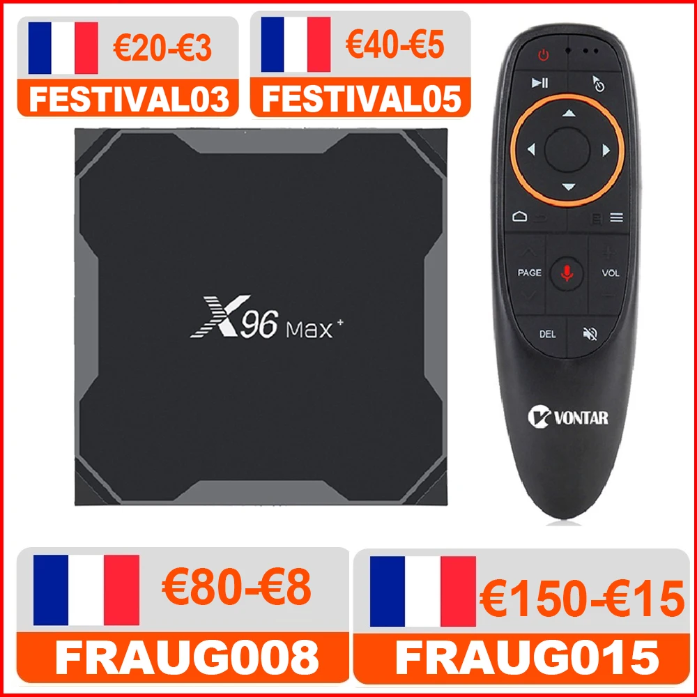 

X96 MAX plus TV Box 4GB 64GB Android 9.0 Amlogic S905X3 Dual Wifi BT4.1 8K 24fps Youtube X96 Max + Media Player Set Top Box