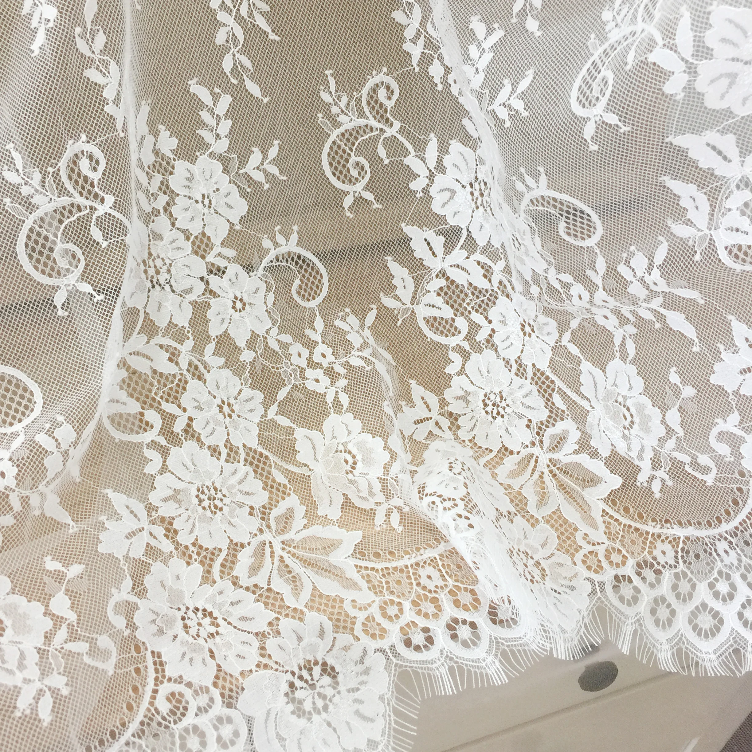Кружевная ткань Шантильи Eyalsh шириной 75 см 3 м/лот изысканная кружевная вышивка