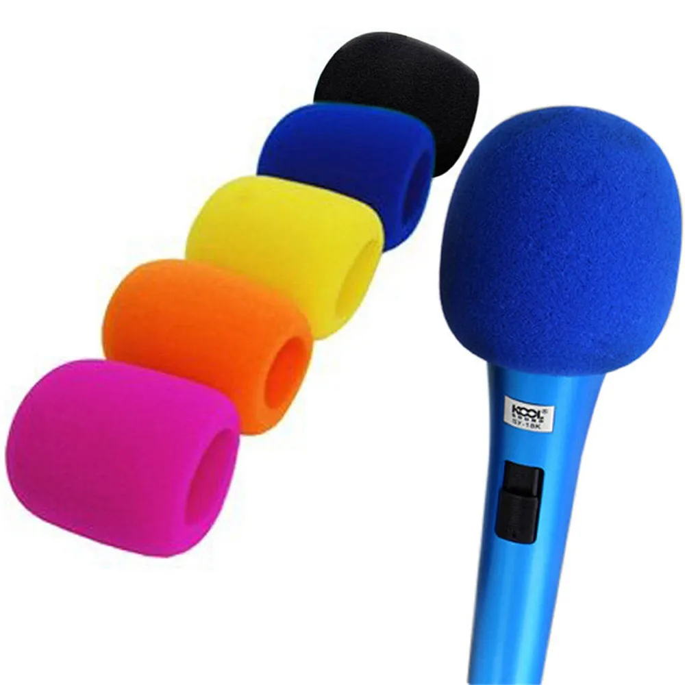 

10 PCS Colorful Handheld Stage Microphone Windscreen Foam Mic Cover Sponge For KTV