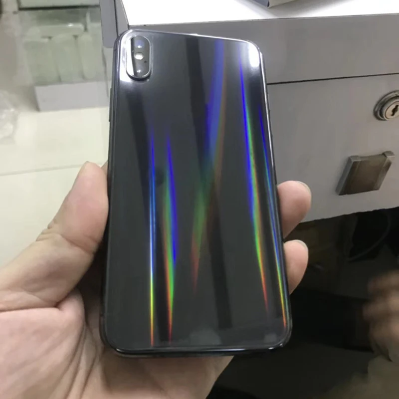 HOT!Aurora Gradient HD Decorative For iPhone 12 11 Pro Max mini XR SE2 XS 7 8 SE 2020 6s 6 Plus Protector Back Film Stickers