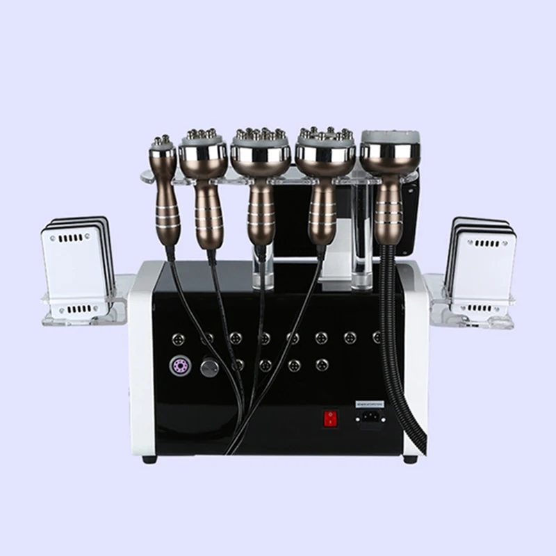 

6 in 1 multifunction slimming machine with 40khz cavitation+vacuum RF+multipolar RF+facial rf+laser