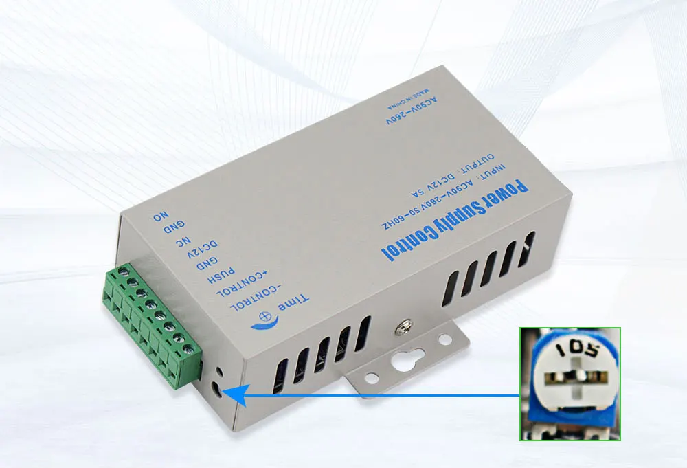 DC12V/5A AC110-260 управление доступом контроллер электропитания NC NO COM выход для видеодомофона системы двери электрические замки дистанционного управления