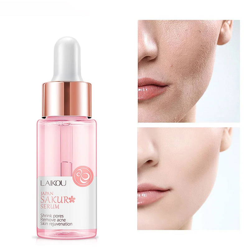 

17ml Sakura Facial Serum Hyaluronic acid Moisturizing Vitamin C Essence Nourishing Skin Shrinking Pores Remove Acne Face Care