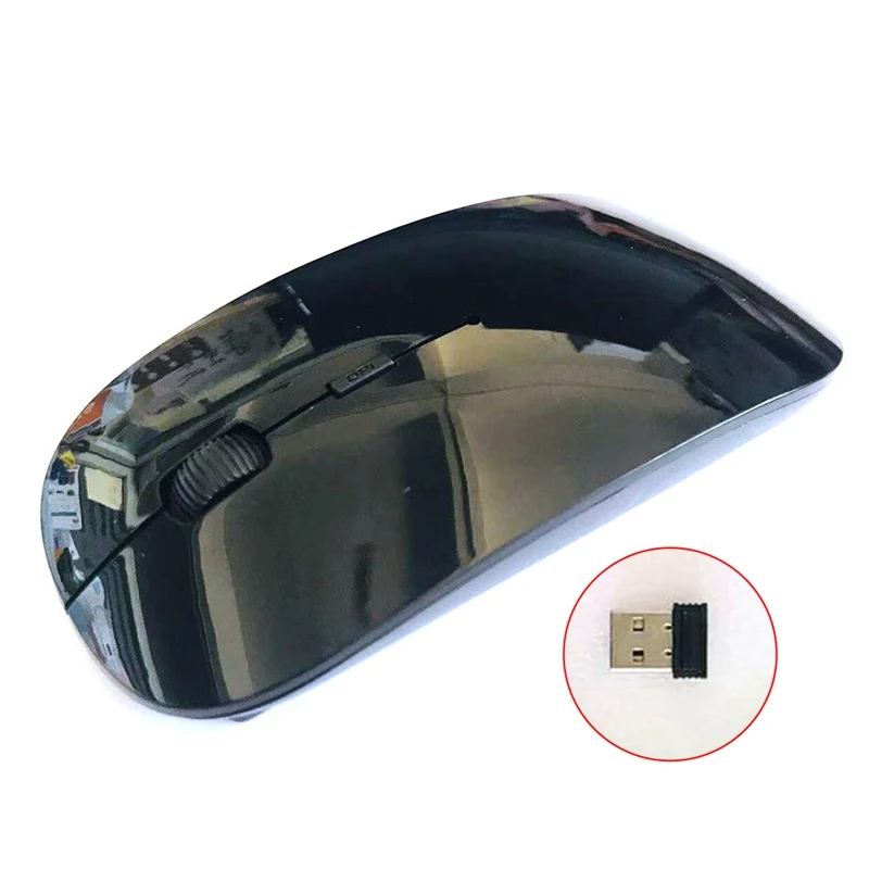 1Pc Ultra Thin USB Receiver 2.4GHz Wireless Optical Sensor Battery Model Mouse Mice For Computer Laptop PC | Компьютеры и офис