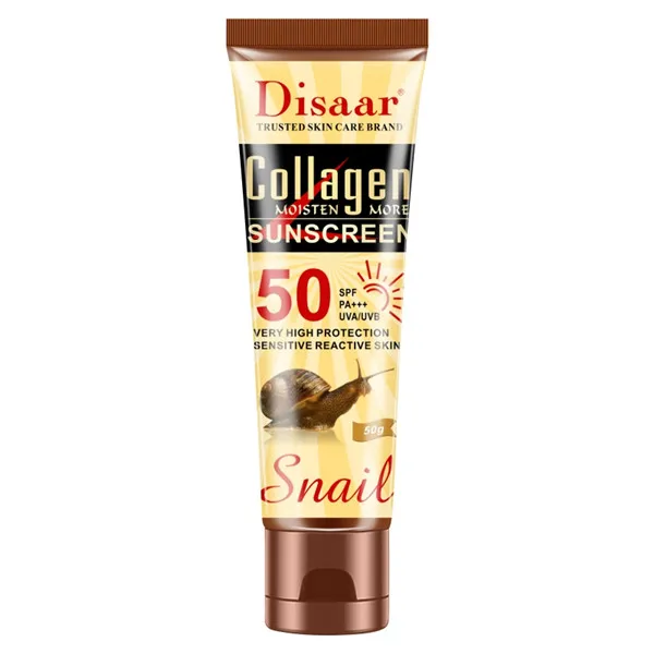 Новая коллагеновая эссенция улитки SPF 50 увлажняющий солнцезащитный крем против старения контроль за маслом анти-УФ отбеливающий солнцезащитный крем для лица