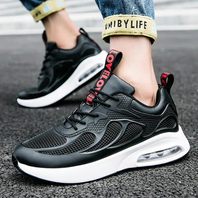 

Summer Men's Running Shoes New Explosion Models Mesh Air Cushion Running Shoes Flying Woven Breathable Jogging Casual Shoes