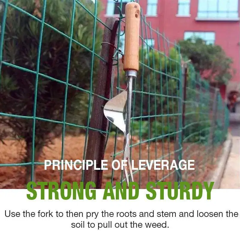 Садовый ручной вымыватель с деревянной ручкой из нержавеющей стали вымывающий