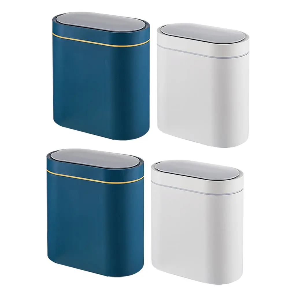 

Household Smart Sensor Trash Can Automatic Bathroom Toilet Narrow Seam Storage Bucket for Living Room
