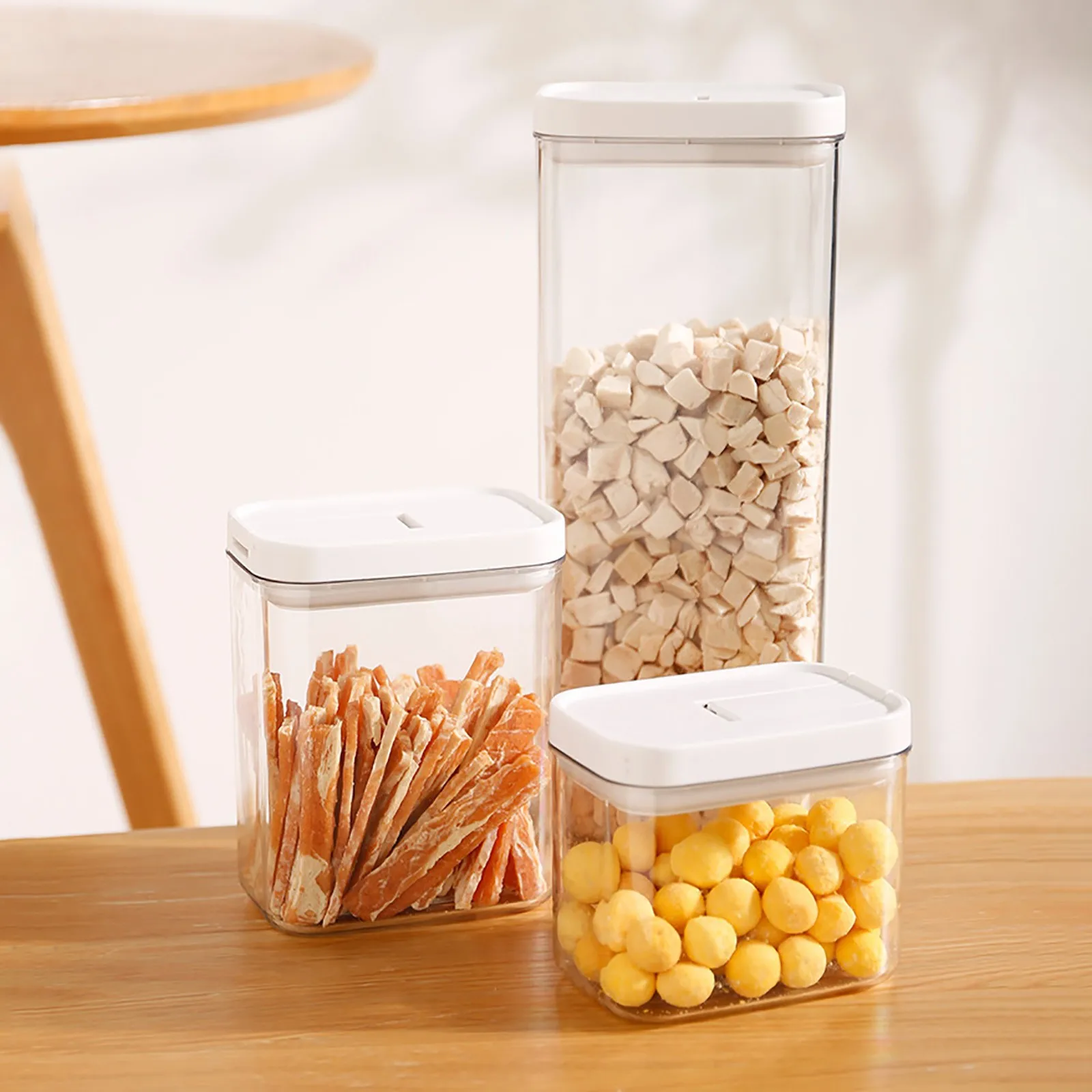 

Kitchen Snack Storage Buckets Sealed Moisture-proof Containers Sealed Cans Kitchen Storage almacenamiento en cocina