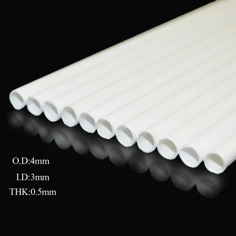 4mm 100 шт диаметр 2-10 мм ABS пластиковые круглые трубы модель изготовления декорации архитектурные конструкции модели декорации - Цвет: 4mm