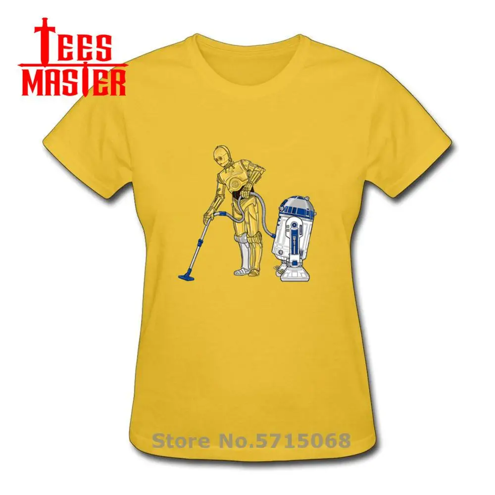Новый 2020 женская футболка с изображением инопланетян забавная дроидов R2 D2 C 3PO