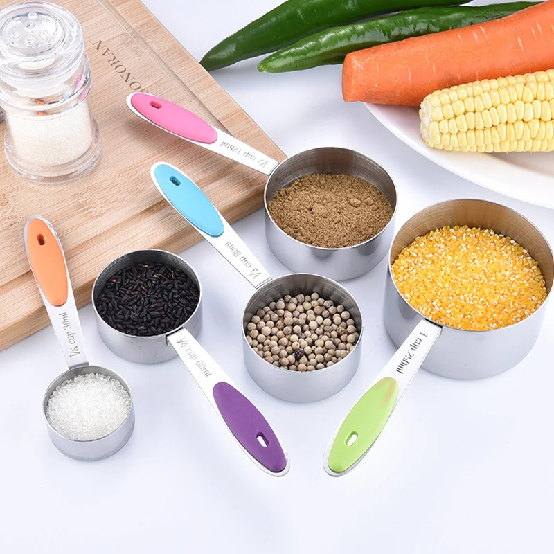 Кухонная утварь из нержавеющей стали силиконовая ручка мерная чашка комплект