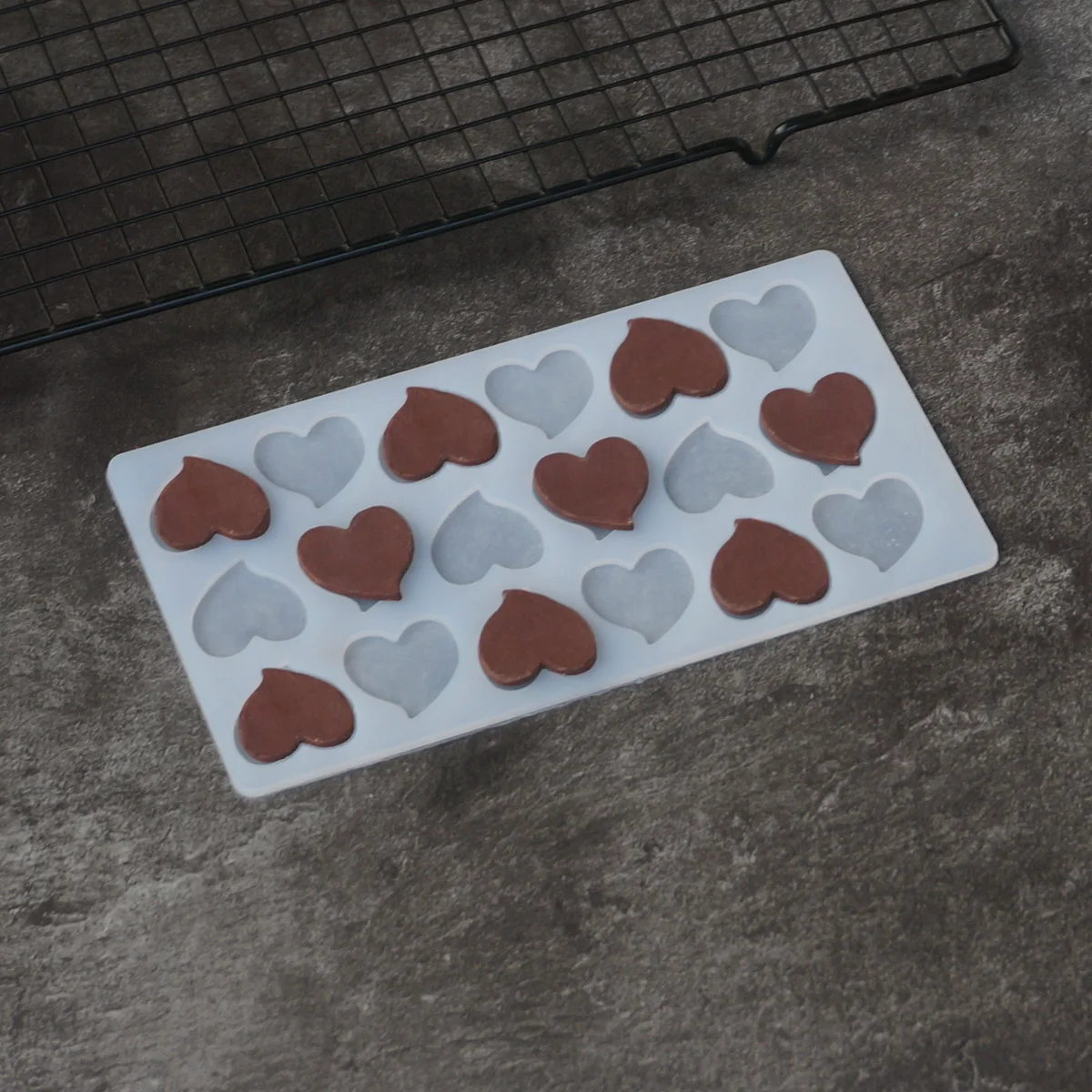 Маленький трафарет для шоколада в форме сердца чашка торта Топпер украшения