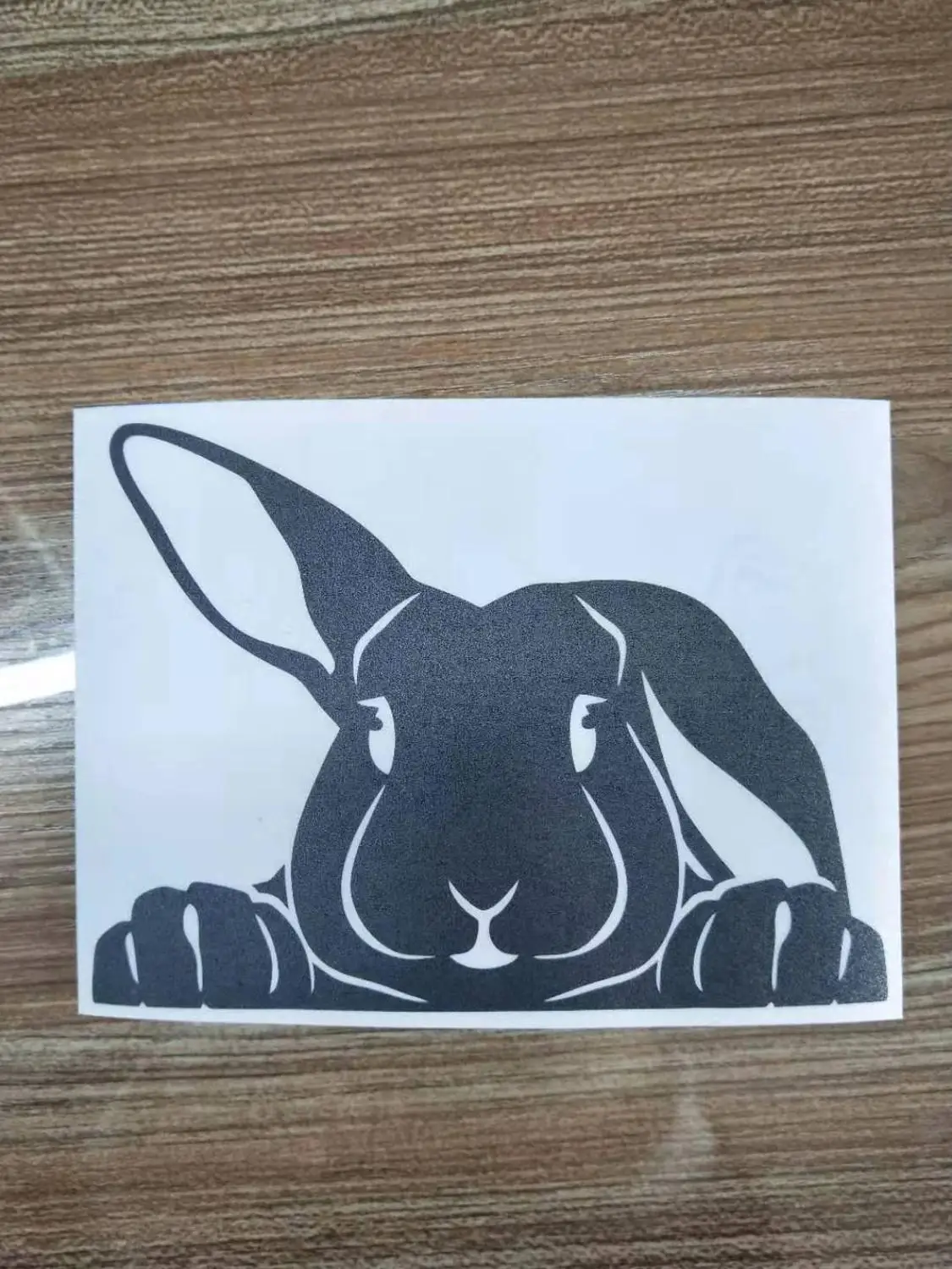 15*11 см Peeking Bunny милый кролик Виниловая наклейка для помещений и улицы автомобильные аксессуары виниловые наклейки для украшения автомобиля