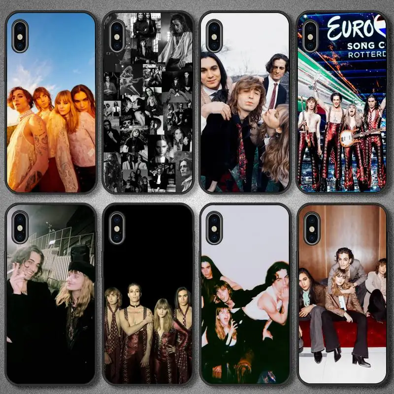 

M-Maneskin Damiano David Phone Case For Black Soft Phone Case 5 5s se 6 6s 7 8 11 12 X Xs Xr Pro Plus Max Mini Cover