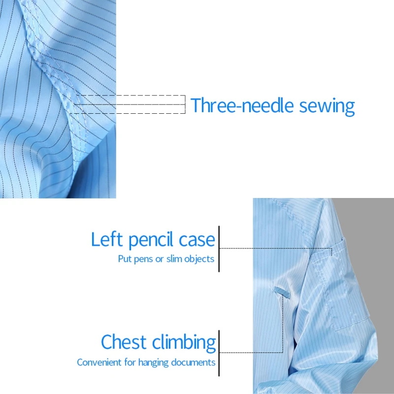 

Reusable Protective Clothing Suit Women Isolated Workwear Dust-proof And Anti-static Overall Fast Drop Shipping Blue