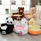 Cartoon Lovely Teddy Bear Panda Unicorn Duck Kids Sofa Chair Plush Toys Seat Baby Nest Sleeping Bed Adult Pillow Stuffed Cushion