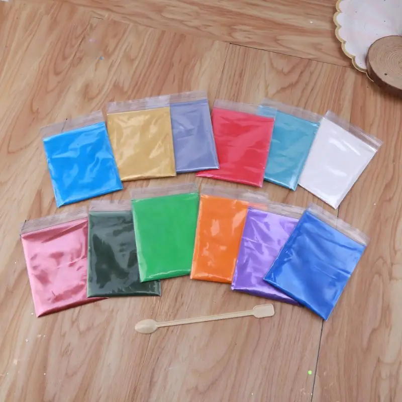 

12 Colors 10g Mica Pearl Powder Resin Pigment Kit Epoxy Resin Colorant Dye Kit